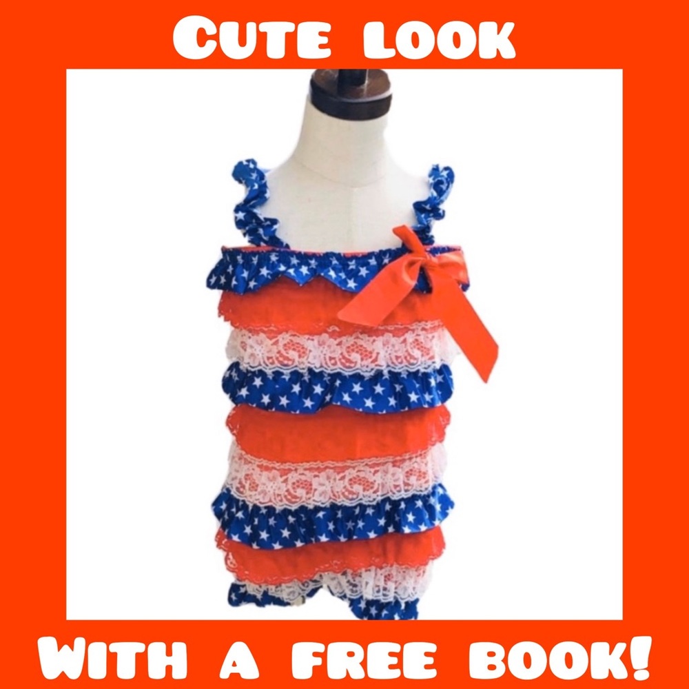 Girls Boutique 4th Of July Romper